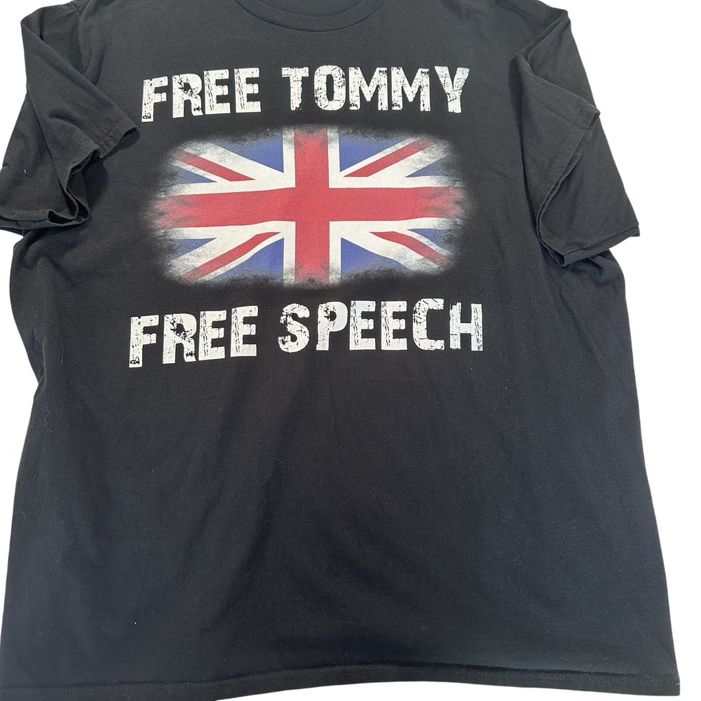 Free Tommy Free Speech‎ Tshirt 3XL Cotton blend Hipster statement Black